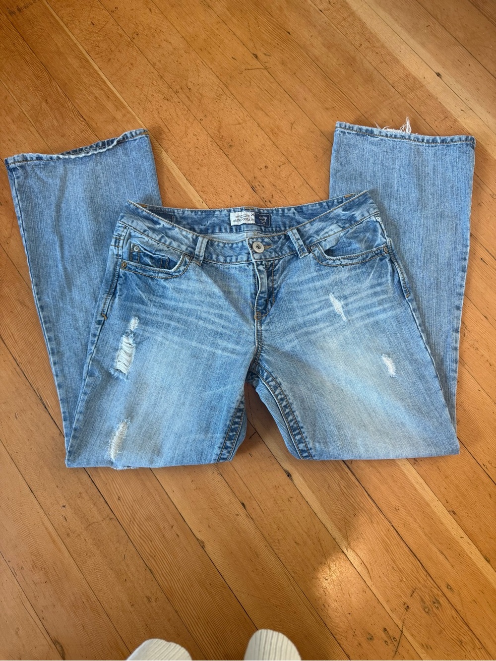Vintage Low Rise Y2K Aeropostale Hailey Flare Jeans Size 14 Regular Distressed